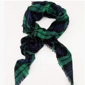 Wander Agio Women's Plaid Triangle Scarf Shawls Winter Scarves (Dark Green #3)